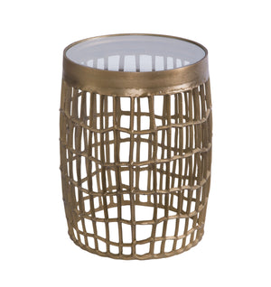 Harper - Accent Table - Antique Brass