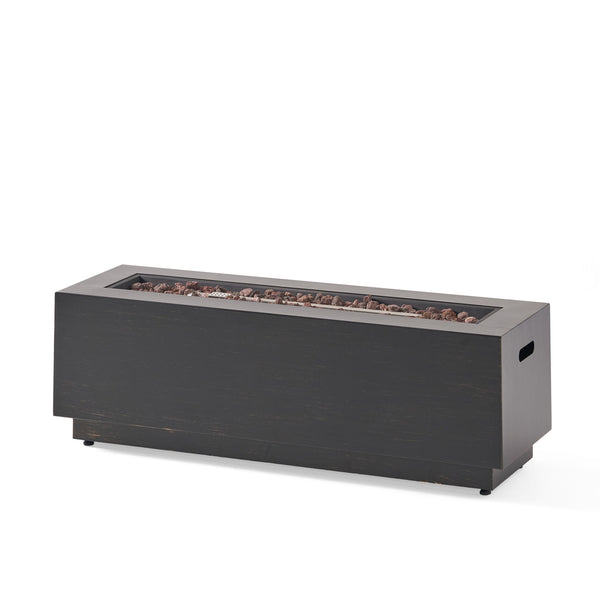 Modern Rectangular Iron Fire Pit 50, 000 Btu