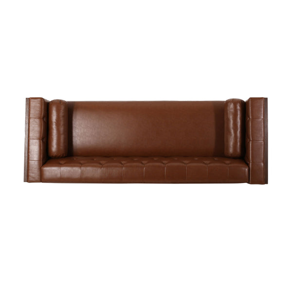 Contemporary 3 Seater Sofa With Tufted Design