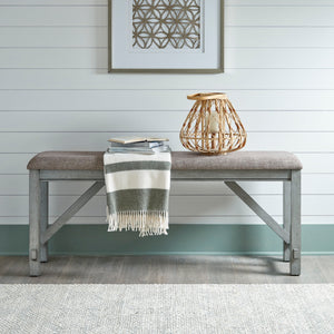 Newport - Counter Height Dining Bench - Smokey Gray / Carbon Gray