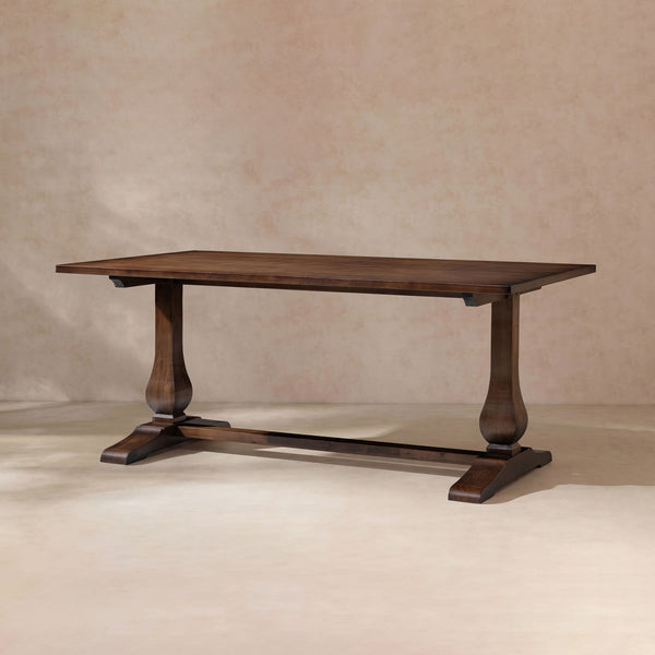 Whitmore - Trestle Dining Table - Dark Brown