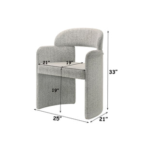 Kyree - Arm Chair (Set of 2) - Ivory / Gray
