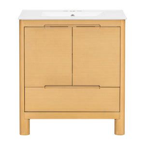 Softened Modern Bathroom Vanity With Sink