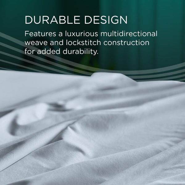 Tempur-Adapt - Tempur-Adapt Luxe Egyptian Cotton Sheets - Sleepy Blue