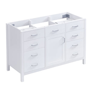 46.5" Modern Bathroom Vanity Cabinet Only, Soft Close Door & 6 Drawers - White