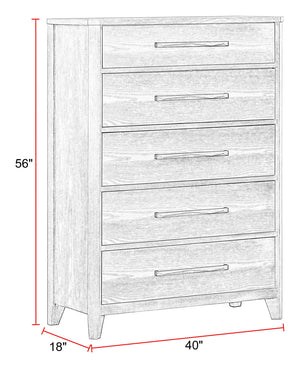 Breckenridge - 5 Drawer Chest - Brown