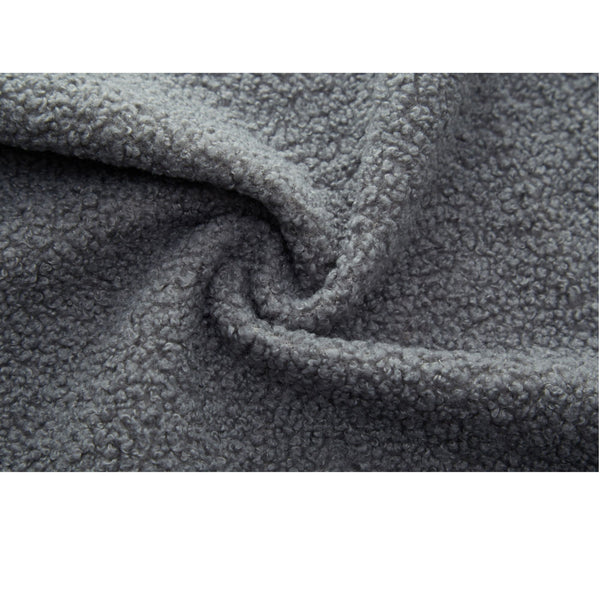 Modern Floor Sofa, With 2 Pillows, Convertible Teddy Fabric Foam Filled Bed