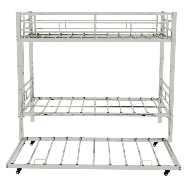 Bunk Bed For Kids, Convertible Frame With Ladders & Guardrail