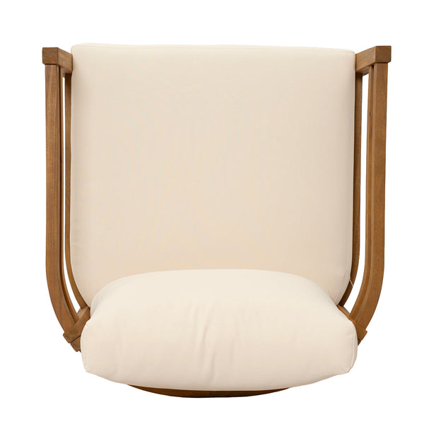 Outdoor Smooth Swivel Chair With Cushions