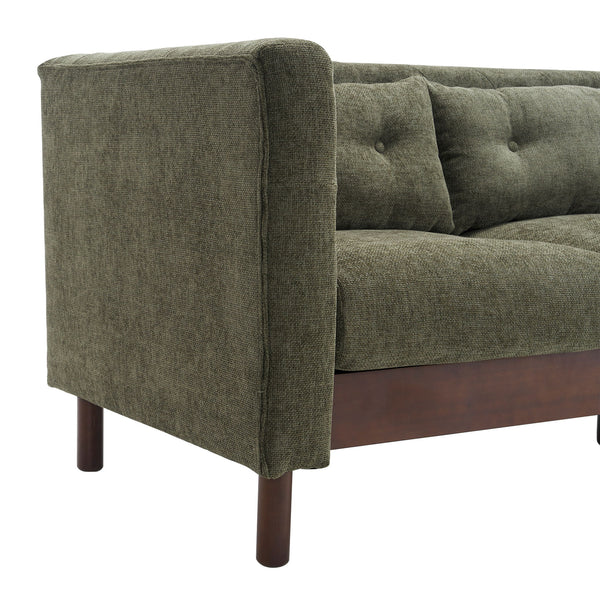 Upholstered Sofa Modern 3 Seater Sofa Couch With Tufted Design For Living Room