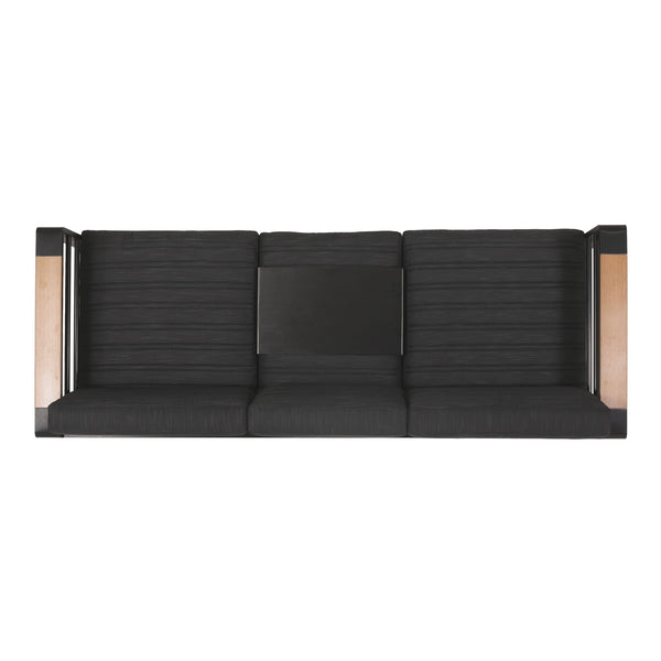 Giovanna - 3 Seater Sofa With Aluminum Frame And Water Repellence Cushions - Black