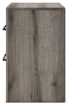 Graystorm - Two Drawer Night Stand - Brown Gray