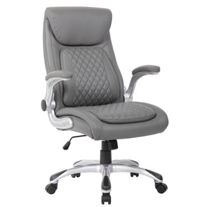 High Back Ergonomic Executive Office Chair, Adjustable Height And Lumbar Support For Home & Office - Antique Gray