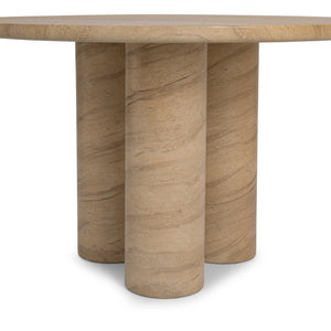 Niva - 47" Outdoor Round Dining Table - Beige