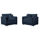 Modern Oversized Accent Chair, Comfy Single Sofa With Large Seat (Set of 2)