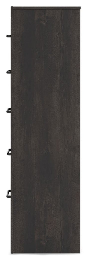 Hollivern - Five Drawer Chest - Dark Gray