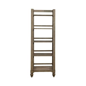 Americana Farmhouse - Wood Leaning Pier Bookcase - Dusty Taupe