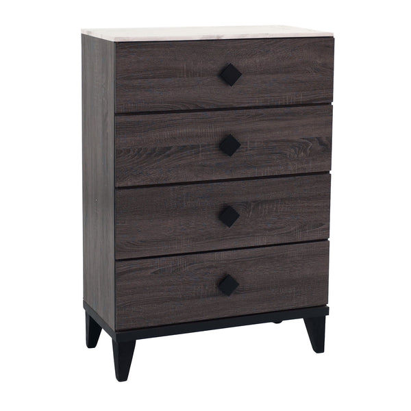 Bedroom Chest Of Drawers With 4 Drawer Storage - Gray / Gray