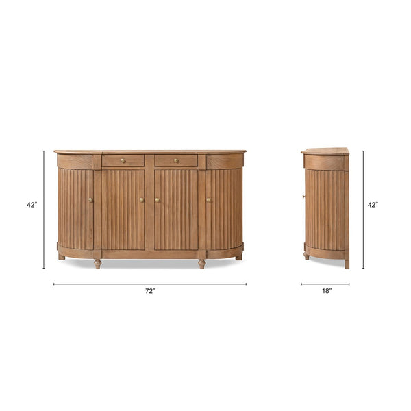 Camille - Side Table - Brown