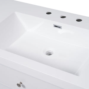 Modern Bathroom Vanity With Sink, Soft Close Drawers