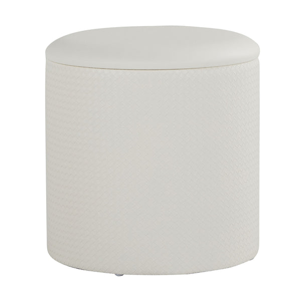 Maverick - Contemporary Nesting Ottoman Set With - Cream