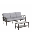 Patio Furniture Set, Coffee Table And Cushions For Backyard
