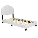 Bed With Floral Design Headboard And Built In LED Lighting