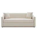 3 Seater Sofa With Wrap Around Armrests And Throw Pillows