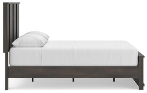 Shaehartin - Queen Panel Platform Bed - Dark Brown