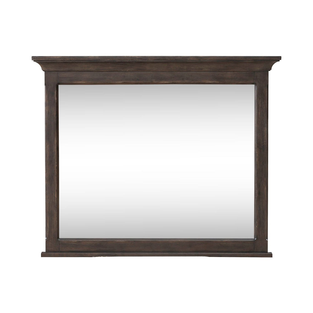 Paradise Valley - Landscape Mirror - Saddle Brown
