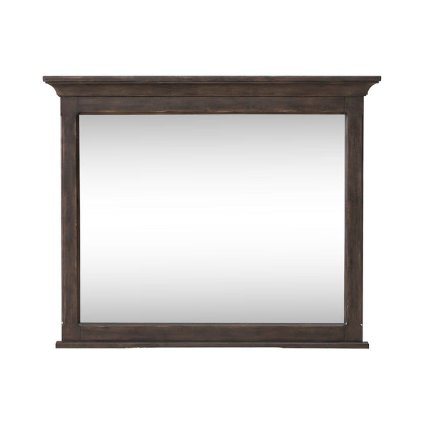 Paradise Valley - Landscape Mirror - Saddle Brown