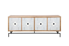 Everett - Server - Rustic Brown Mango / Ivory Bone / Grey Resin