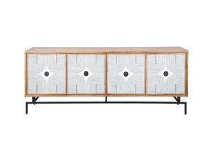 Everett - Server - Rustic Brown Mango / Ivory Bone / Grey Resin