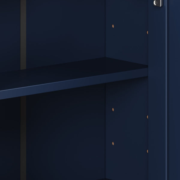 Bathroom Wall Storage Cabinet With Mirror And Adjustable Shelf, 6 Open Shelves