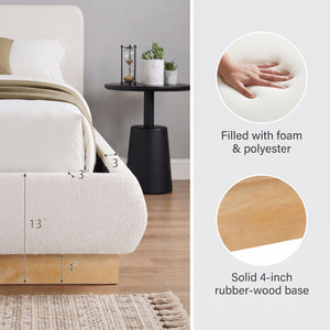 Upholstered Platform Bed Frame, No Box Spring Required