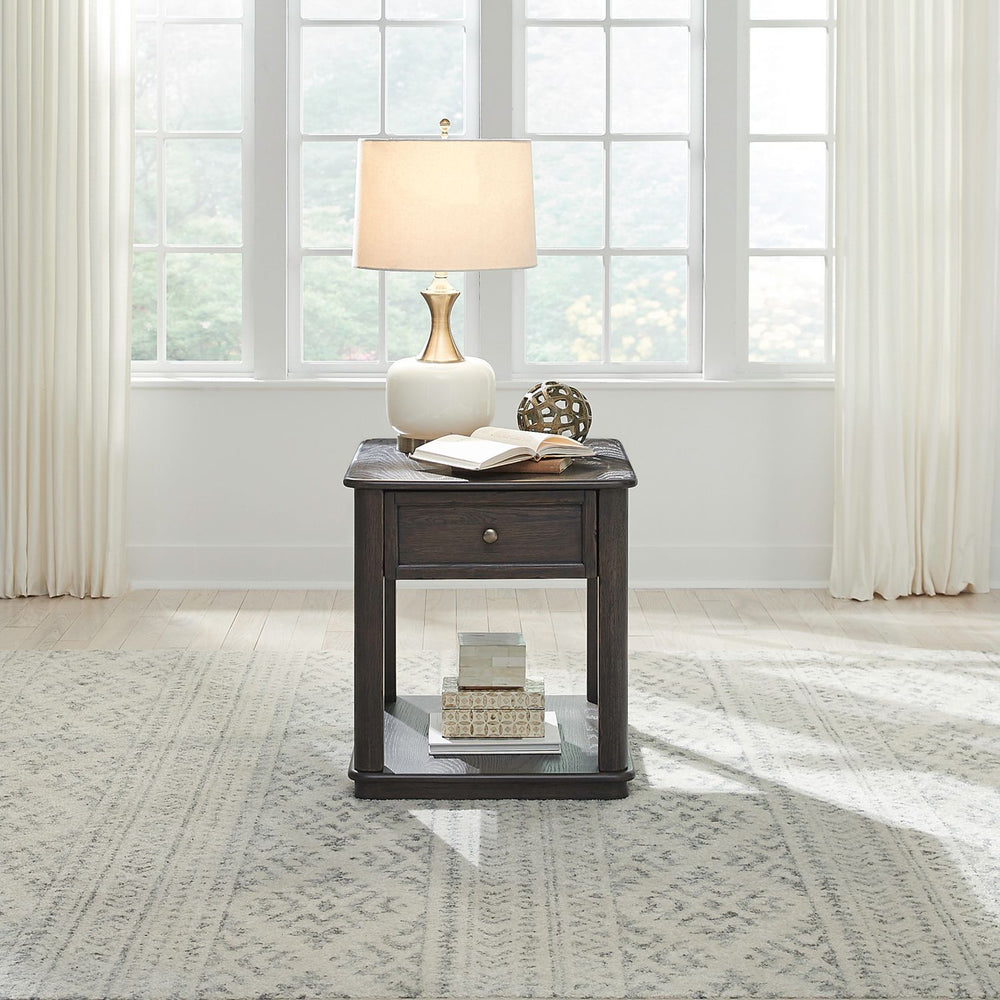 Wallace - End Table - Aged Oak