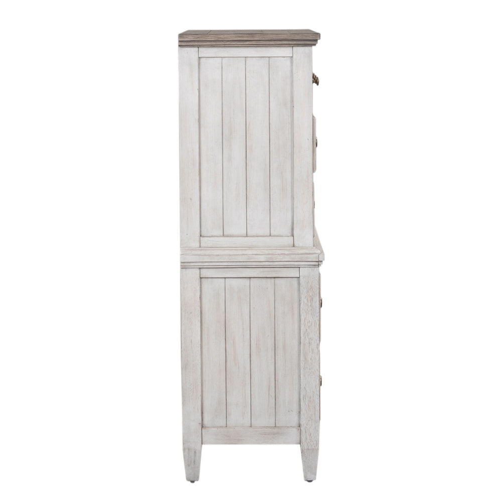Heartland - 5 Drawer Chest - Antique White / Tobacco Tops