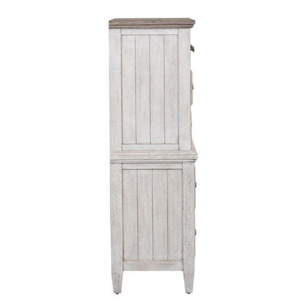 Heartland - 5 Drawer Chest - Antique White / Tobacco Tops