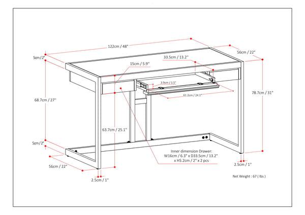 Erina - Handcrafted Desk