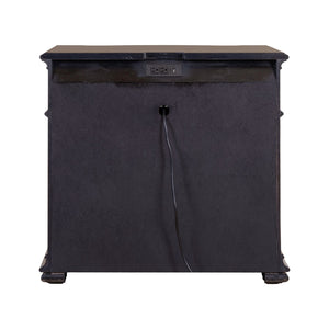 Providence Park - Bedside Chest With Charging Station - Chateau Brown