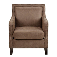 Shasta - Accent Chair With Nail Buttons - Brown