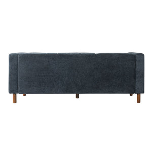 3 Seater Sofa With Square Arms, Tufted Pillow Back For Living Room