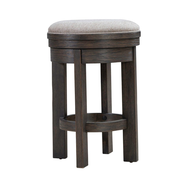 Lennox Hill - Upholstered Swivel Console Stool - Bark