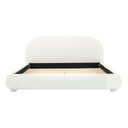 Upholstered Simple Modern Bedroom Bed With Curved Headboard