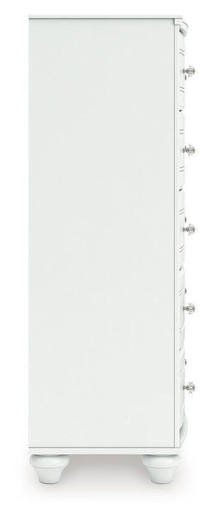 Kozlani - Five Drawer Chest - White