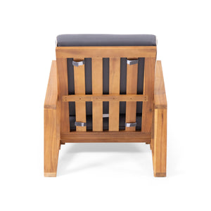 Outdoor Club Chair, Patio Lounge Chair With Removable Cushion