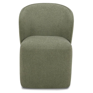 Crossings - Eden Rectangular Dining Table With 4 Upholstered Chairs - Toasted Tumbleweed & Green