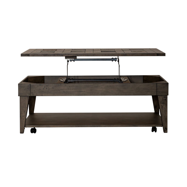 Arrowcreek - Lift Top Cocktail Table - Weathered Stone