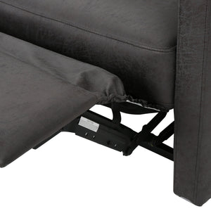 Alma - Contemporary Upholstered Loveseat Recliner - Slate