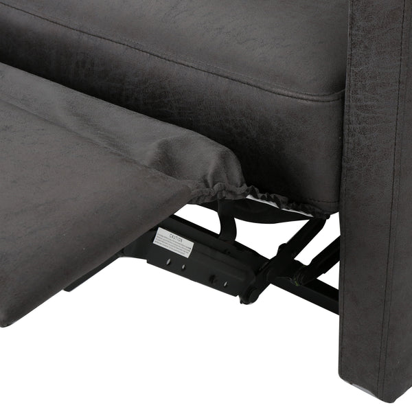Alma - Contemporary Upholstered Loveseat Recliner - Slate